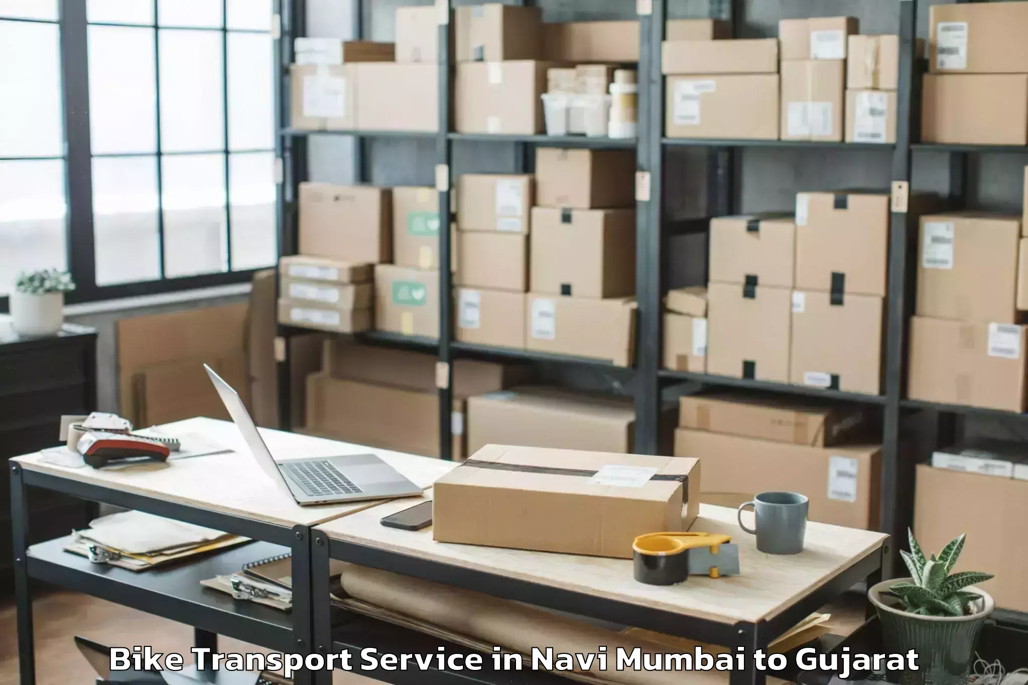 Hassle-Free Navi Mumbai to Meghraj Bike Transport